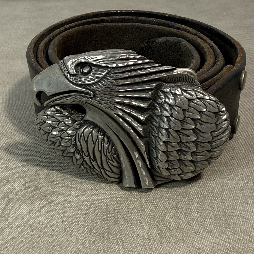 Eagle Vintage 1995 Rare Biker Belt Buckle EJC 95 Made in USA Boho Western